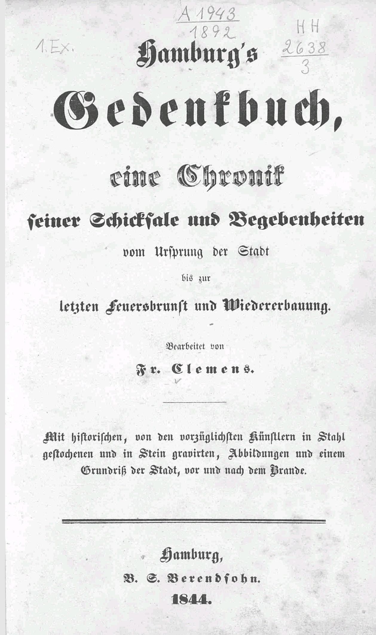Titelblatt Gedenkbuch